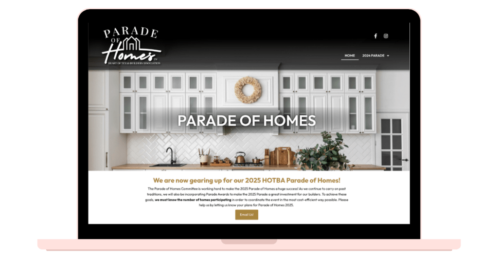 Waco Home Parade in Laptop View